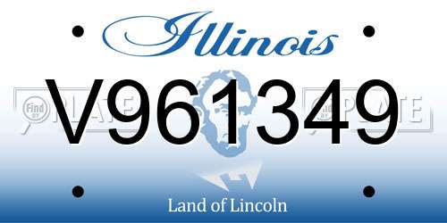 V961349 Illinois License Plate