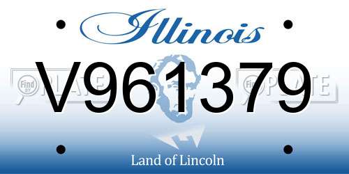 V961379 Illinois License Plate