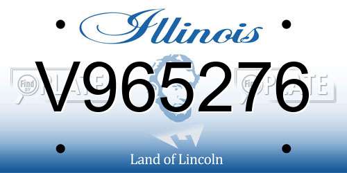 V965276 Illinois License Plate