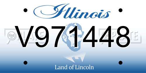 V971448 Illinois License Plate