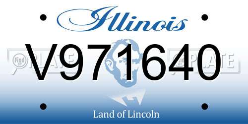 V971640 Illinois License Plate