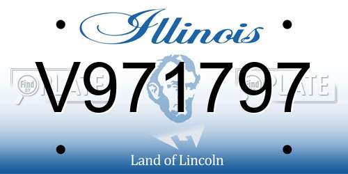 V971797 Illinois License Plate