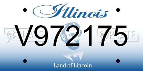 V972175 Illinois License Plate