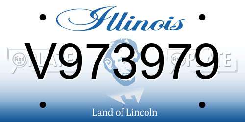 V973979 Illinois License Plate