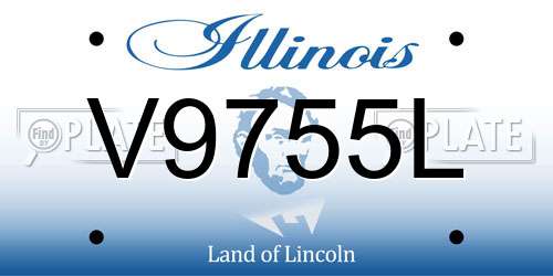 V9755L Illinois License Plate