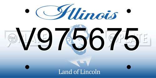 V975675 Illinois License Plate