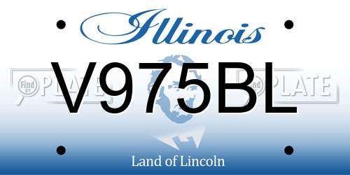 V975BL Illinois License Plate