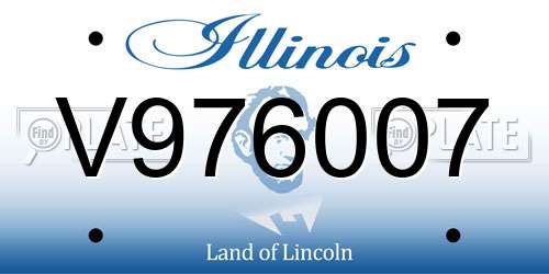 V976007 Illinois License Plate