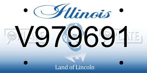 V979691 Illinois License Plate