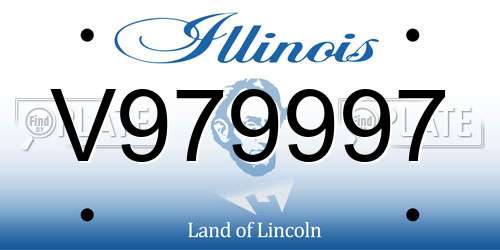 V979997 Illinois License Plate
