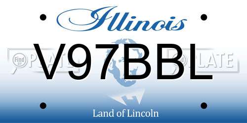 V97BBL Illinois License Plate