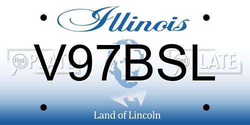 V97BSL Illinois License Plate