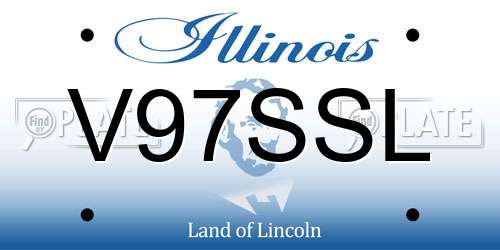 V97SSL Illinois License Plate