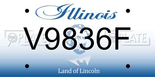 V9836F Illinois License Plate