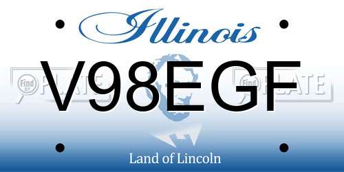 V98EGF Illinois License Plate