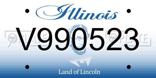 V990523 Illinois License Plate