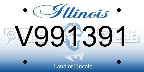 V991391 Illinois License Plate