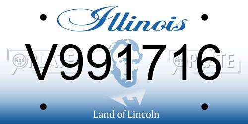 V991716 Illinois License Plate