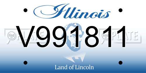 V991811 Illinois License Plate