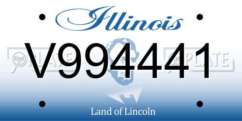 V994441 Illinois License Plate