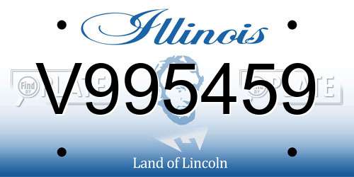 V995459 Illinois License Plate