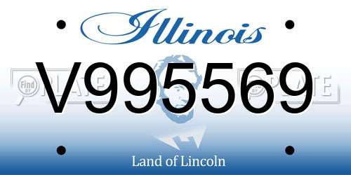 V995569 Illinois License Plate