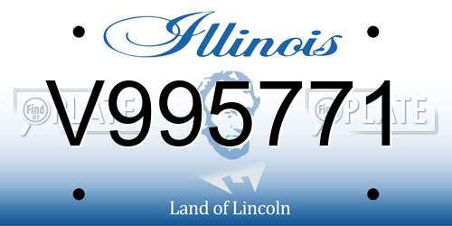 V995771 Illinois License Plate