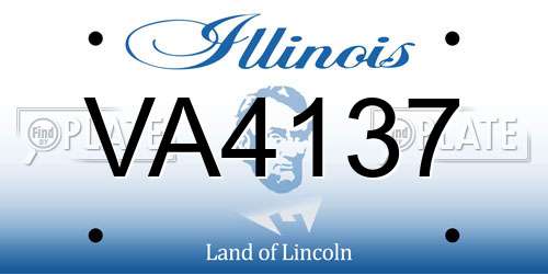 VA4137 Illinois License Plate