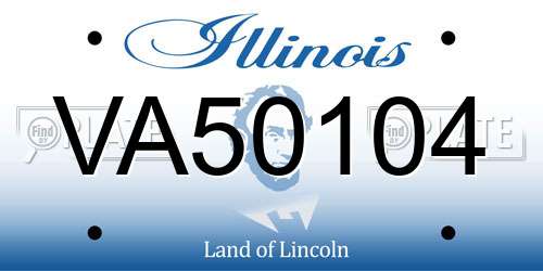 VA50104 Illinois License Plate
