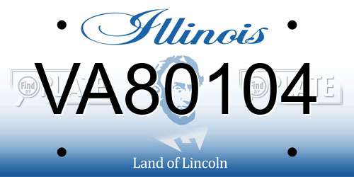 VA80104 Illinois License Plate