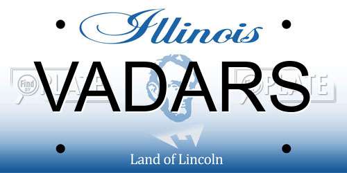 VADARS Illinois License Plate