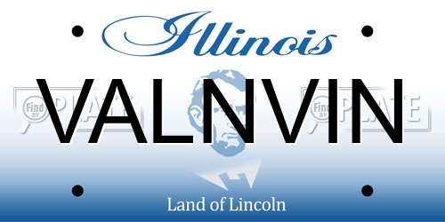 VALNVIN Illinois License Plate