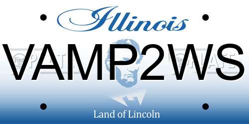 VAMP2WS Illinois License Plate