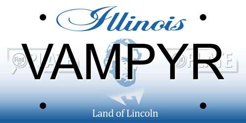 VAMPYR Illinois License Plate
