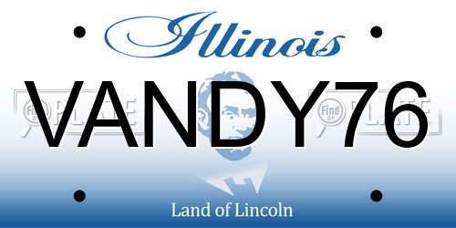 VANDY76 Illinois License Plate