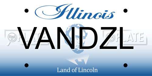 VANDZL Illinois License Plate
