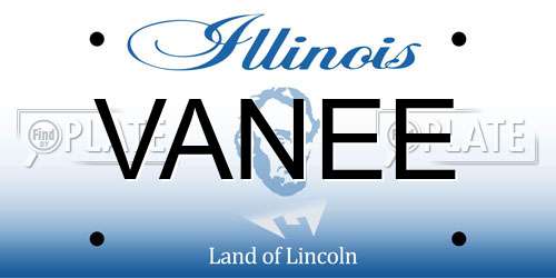 VANEE Illinois License Plate