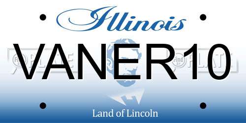 VANER10 Illinois License Plate