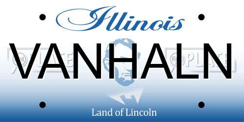 VANHALN Illinois License Plate