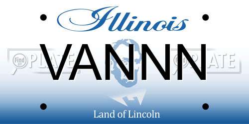 VANNN Illinois License Plate