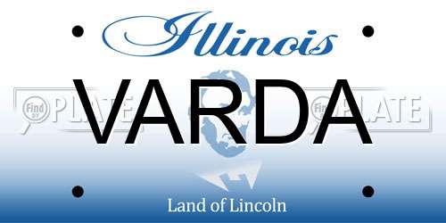 VARDA Illinois License Plate