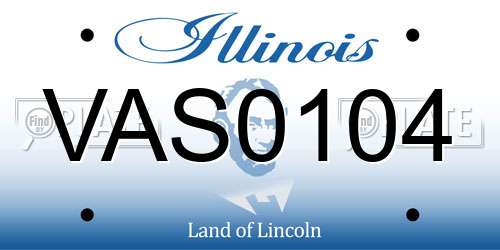 VAS0104 Illinois License Plate