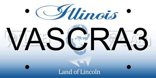 VASCRA3 Illinois License Plate