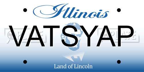 VATSYAP Illinois License Plate
