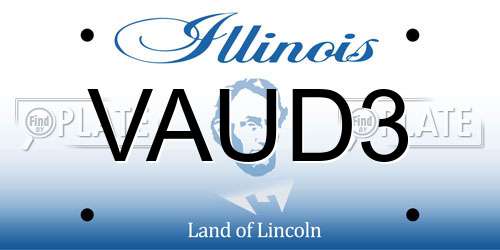 VAUD3 Illinois License Plate