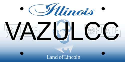 VAZULCC Illinois License Plate
