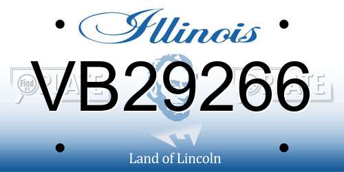 VB29266 Illinois License Plate