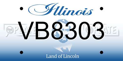 VB8303 Illinois License Plate