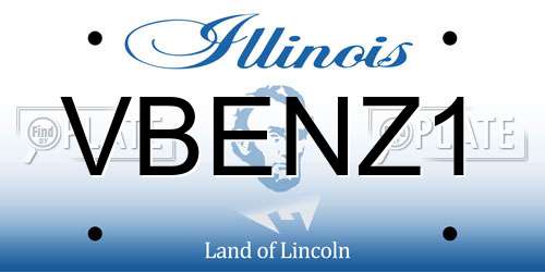 VBENZ1 Illinois License Plate