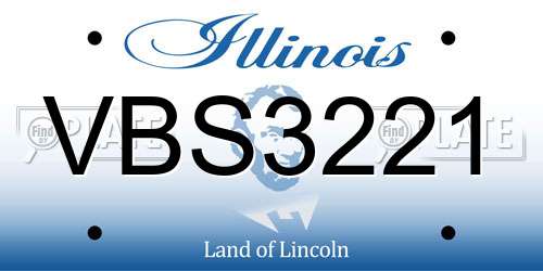 VBS3221 Illinois License Plate